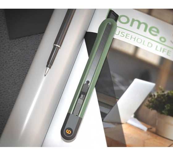 Набор технических ножей DELI "Home Series Green" HT4003L (ножи 9мм+18мм+т-образный), эксклюзивный дизайн, корпус из высококачественного soft touch пластика 123288