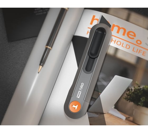 Набор технических ножей DELI "home series grey" HT4003C (ножи 9мм+18мм+т-образный), эксклюзивный дизайн, корпус из высококачественного soft touch пластика 123287