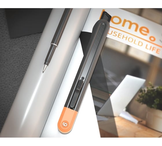 Набор технических ножей DELI "home series grey" HT4003C (ножи 9мм+18мм+т-образный), эксклюзивный дизайн, корпус из высококачественного soft touch пластика 123287