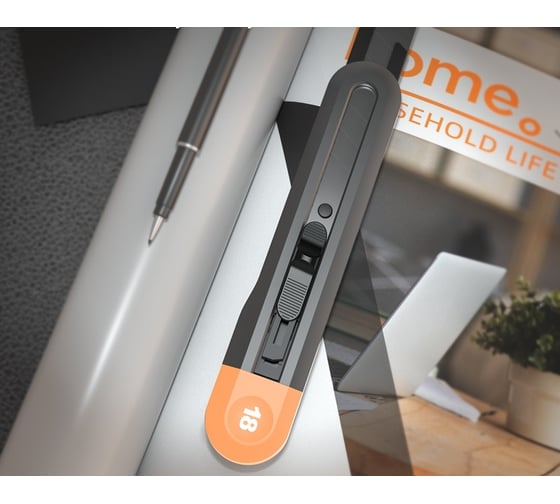 Набор технических ножей DELI "home series grey" HT4003C (ножи 9мм+18мм+т-образный), эксклюзивный дизайн, корпус из высококачественного soft touch пластика 123287