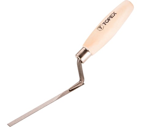Кельма для заделки швов, нержавеющая сталь, деревянная рукоятка TOPEX 13A572