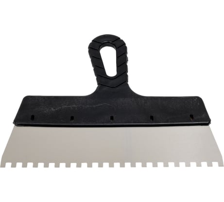 Нержавеющий зубчатый шпатель STAYER 250мм, зуб 6х6мм 1009-25-06