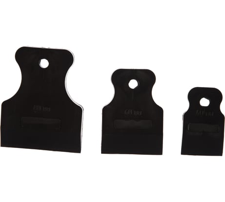 Набор черных резиновых шпателей, 3 предмета: 40, 60, 80 мм /уп./ РемоКолор 12-2-103