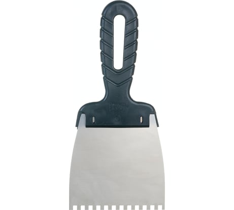 Нержавеющий зубчатый шпатель STAYER 100 мм 1009-10-04