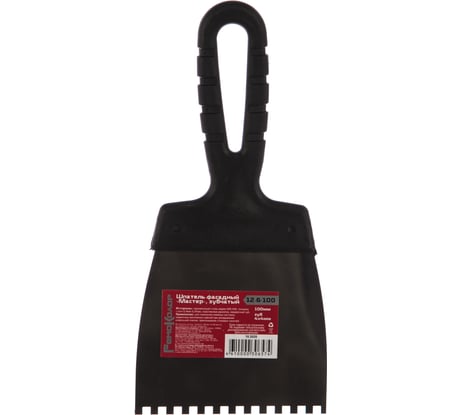 Фасадный зубчатый шпатель (100 мм, зуб.4x4 мм) РемоКолор Мастер 12-6-100