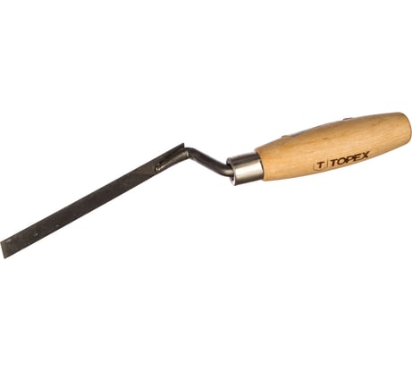 Кельма для заделки швов, нержавеющая сталь, деревянная рукоятка TOPEX 13A576