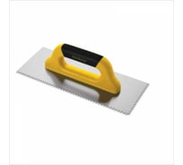 Полутер DEKOR HASSAN зубчатый, треугольный зуб 4x4,5мм, 120x295мм пластиковая ручка, нержавеющая сталь 221