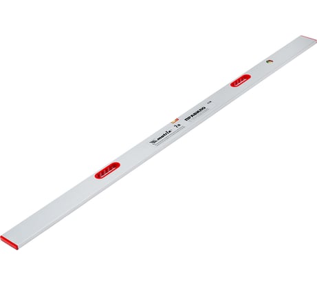 Алюминиевое правило с уровнем, L-2,0 м, 2 ручки MATRIX 89637