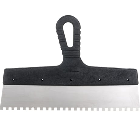 Шпатель из нержавеющей стали СИБРТЕХ 300 мм, зуб 6x6 мм, пластмассовая ручка 85467