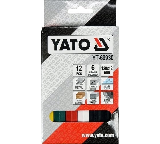 Технический мел YATO 12 шт. YT-69930