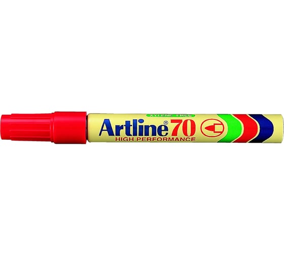 Перманентный маркер в алюминиевом корпусе Artline 70 наконечник 1.5 мм, красный EK70-327