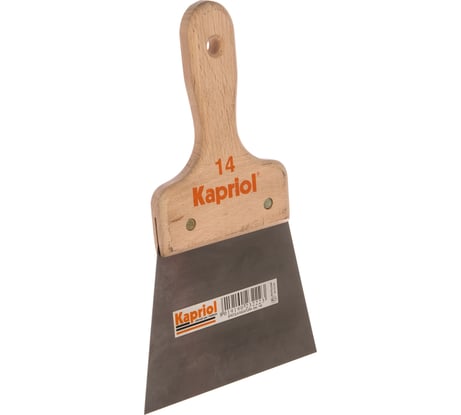 Полужесткий шпатель 180 мм, закаленная сталь, с деревянной ручкой Kapriol 23222
