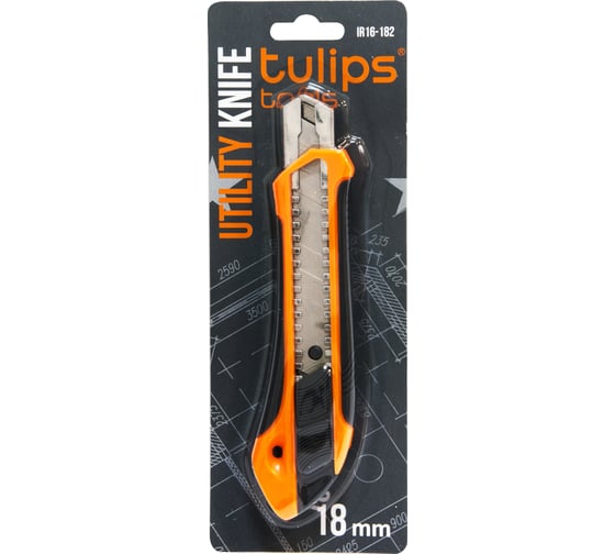 Нож с сегментированным лезвием Tulips tools 18 мм IR16-182