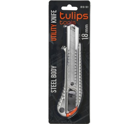 Стальной нож с сегментированным лезвием 18 мм Tulips tools IR16-181