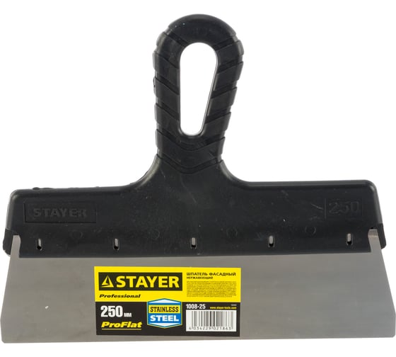 Фасадный нержавеющий шпатель STAYER 250мм 1008-25