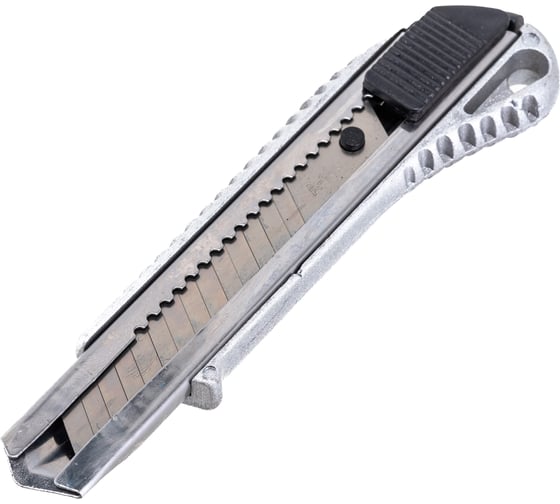 Нож со сменным лезвием Pro Legend 18мм, алюминиевый корпус, кнопка Easy Slider PL4864