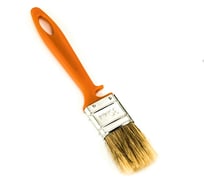 Плоская кисть BOHRER "Эмали" 35 мм, натуральная щетина, 45x10 мм, оранжевая пластиковая рукоятка 81011035