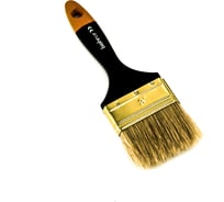 Плоская кисть BOHRER Профи 75 мм, 3", 100% натуральная щетина, 51x16 мм, толстая окрашенная деревянная рукоятка 81003075