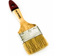 Плоская кисть BOHRER Мастер 75 мм, 3", 100% натуральная щетина, 45x12 мм, деревянная утолщенная рукоятка 81002075