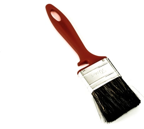 Плоская кисть BOHRER Водные краски 50 мм, смешанная черная щетина, 45x12 мм, красная пластиковая рукоятка 81041050