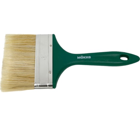 Плоская кисть для всех видов ЛКМ MÖKKE mokke standart 100 мм, пластиковая ручка, смешанная щетина 8508