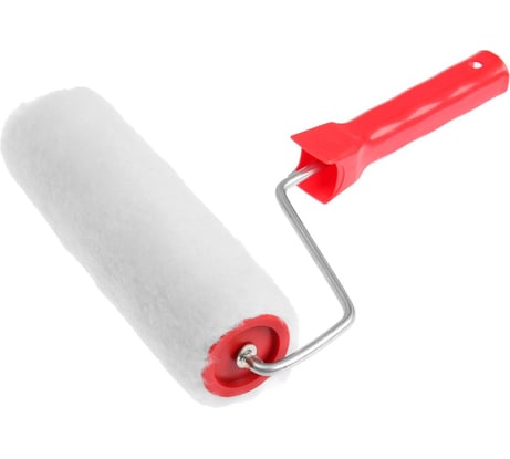 Валик ЛОМ натуральный мех, 200 мм, рукоятка диам. 6 мм, диам. 50 мм, ворс 12 мм 7856694