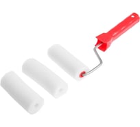 Валик ЛОМ поролон, 100 мм, рукоятка диам. 6 мм, диам. 16 мм, 2 запасных шубки 7856685