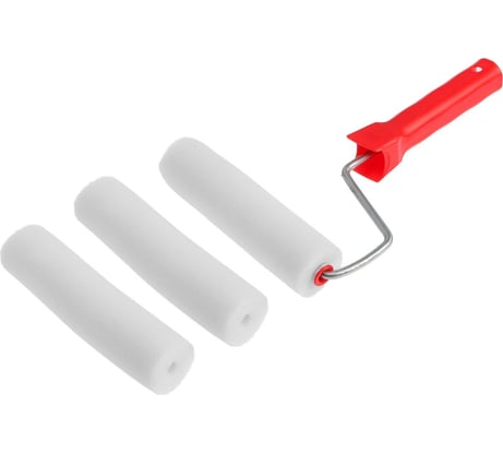 Валик ЛОМ поролон, 150 мм, рукоятка диам. 6 мм, диам. 16 мм, 2 запасных шубки 7856686