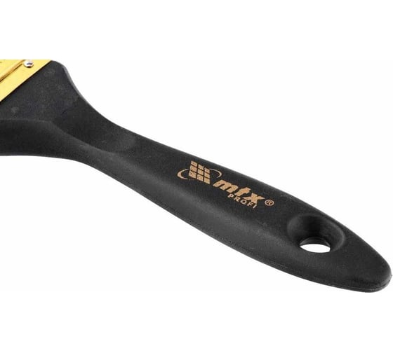 Плоская кисть MTX Профи 1,5", натуральная щетина, деревянная ручка 83151
