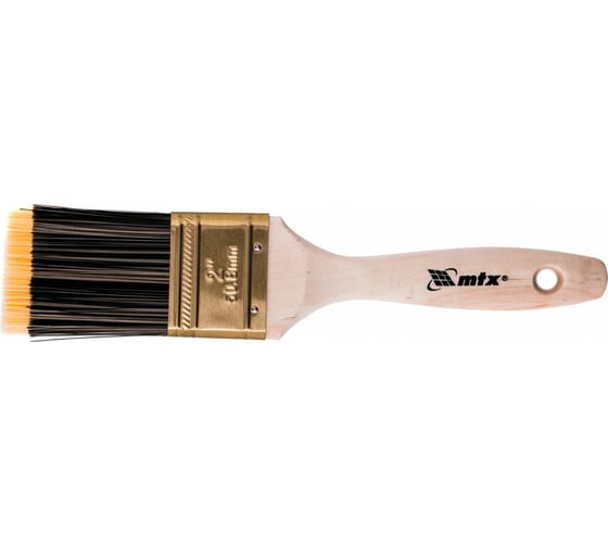 Плоская кисть MTX Golden 2", искусственная щетина, деревянная ручка 83222