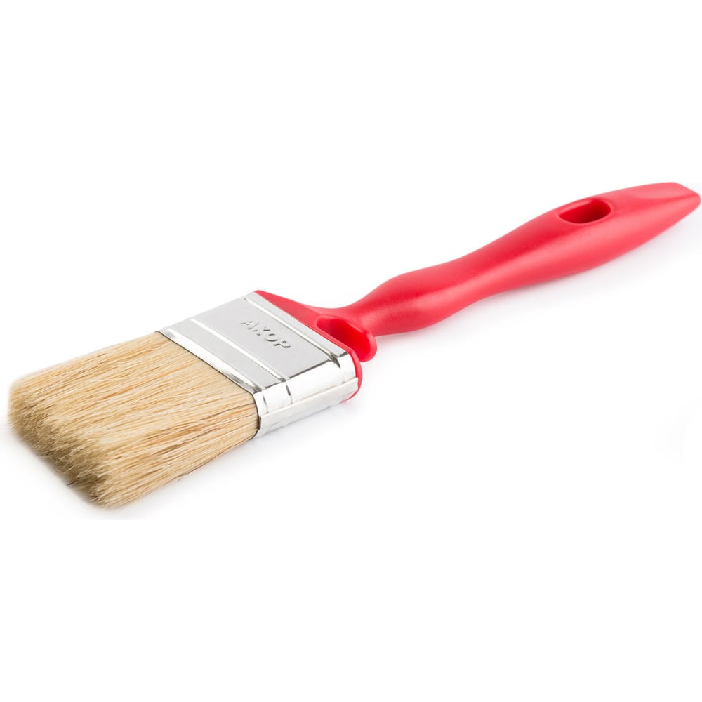 Флейцевая кисть Акор Мастер натуральная щетина, пластиковая ручка КФ ...