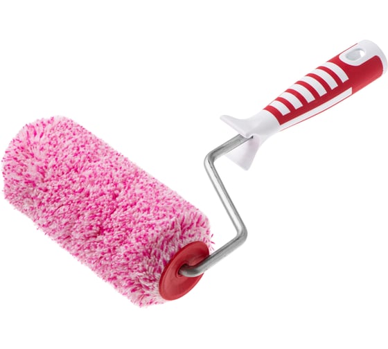 Валик Акор для водных красок, ролик-макси 180 мм, полиакрил 18 мм, кронштейн 8 мм, ручка двухкомпонентная, Профи 254 48 818