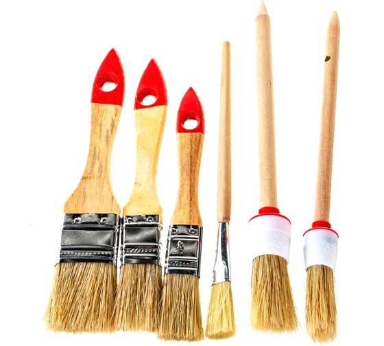 Набор кистей, плоские, круглые, универсальная 6шт COLOR EXPERT 82620550