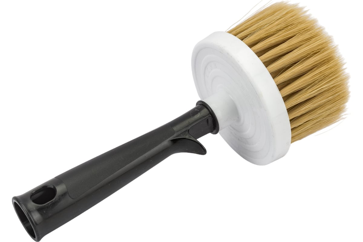 Маховая кисть DECOR d 80 мм, смешанная светлая щетина, пластиковая ...