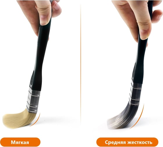 Малярная плоская кисть Rollingdog BX1000 100 мм, прямой срез, щетина 100 синтетическая нить, мягкая, 10651