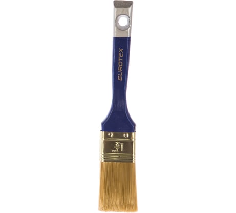 Плоская кисть ЕUROTEX 1,5" искусственная щетина деревянная ручка 010125-015