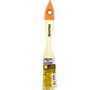 Плоская кисть MosTek 25мм /1", натуральная щетина, деревянная рукоятка 8150251