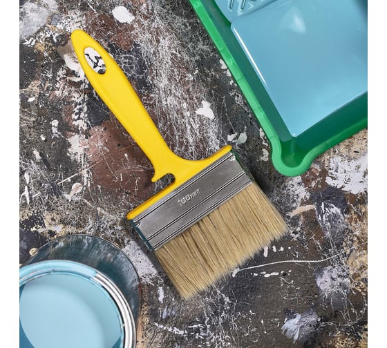 Плоская кисть REXANT эмаль 100х12 мм 89-0315