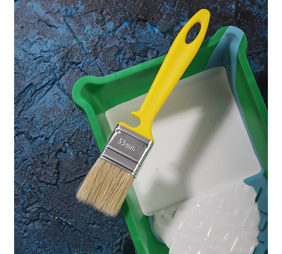 Плоская кисть REXANT эмаль 35х10 мм 89-0312