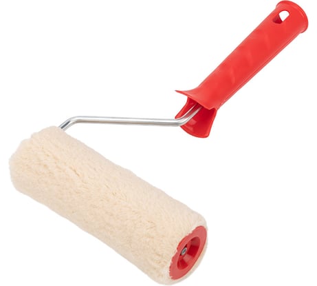 Валик REXANT натуральный бесшовный мех, ворс 12мм, ширина ролика 140мм, диам. 42мм, бюгель 6мм 89-0034