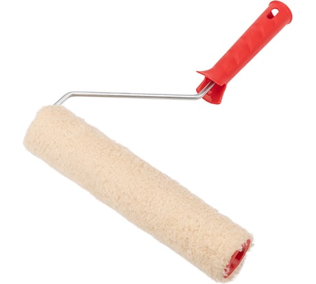 Валик REXANT натуральный бесшовный мех, ворс 12мм, ширина ролика 240мм, диам. 42мм, бюгель 6мм 89-0036