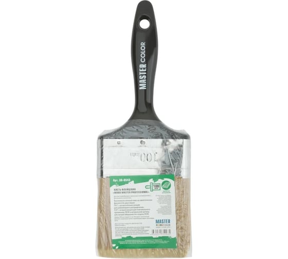 Флейцевая кисть MASTER COLOR Wood Maste микс из 3-х видов щетины/филамента, 100x22x89 мм 30-0543