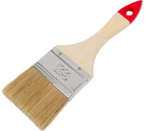 Плоская кисть Toolberg "Классик-стандарт" натуральная щетина, деревянная рукоятка, 63 мм ЛА-00001927