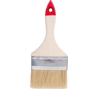 Плоская кисть Toolberg "Классик-стандарт" натуральная щетина, деревянная рукоятка, 100 мм ЛА-00001929