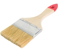 Плоская кисть Toolberg "Классик-стандарт" натуральная щетина, деревянная рукоятка, 75 мм ЛА-00001928