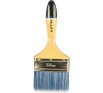 Кисть для воднодисперсионных и акриловых ЛКМ STAYER EURO АQUA плоская, искусственная щетина, деревянная ручка, 4/100мм 01062-100