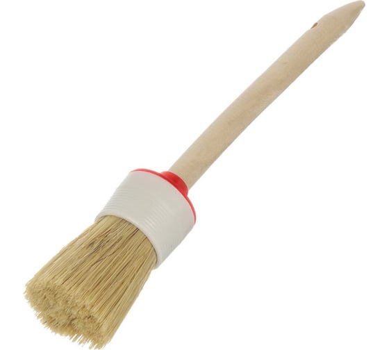 Круглая кисть BARTEX d35 мм, №8, 44 мм, рукоятка дерево 134180