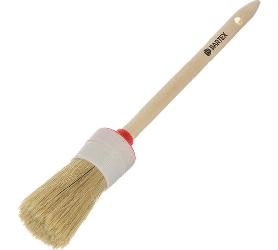 Круглая кисть BARTEX d30 мм, №6, 44 мм, рукоятка дерево 134179 1