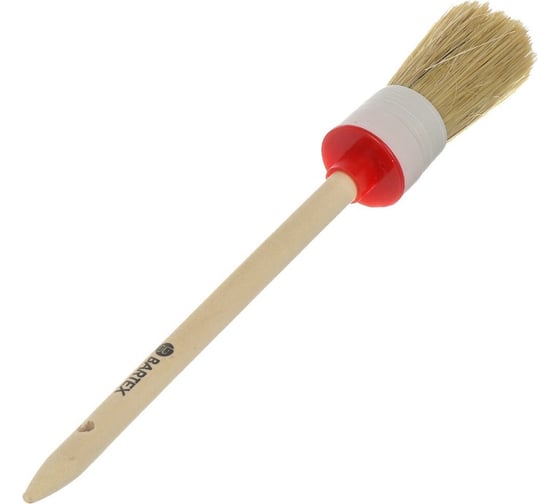 Круглая кисть BARTEX d30 мм, №6, 44 мм, рукоятка дерево 134179