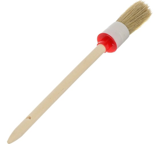 Круглая кисть BARTEX d25 мм, №4, 1", 42 мм, рукоятка дерево 134178